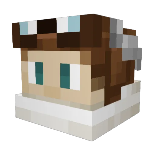 DangLinguini Minecraft avatar head, 3D render