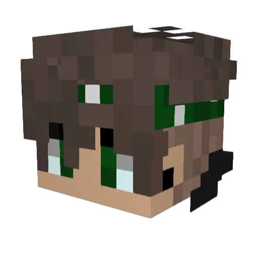 Dangamermlcx Minecraft avatar head, 3D render