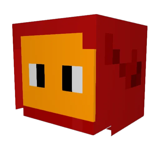 Dangamerstyle Minecraft avatar head, 3D render