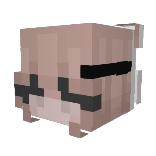 Danganronpa Minecraft avatar head, 3D render