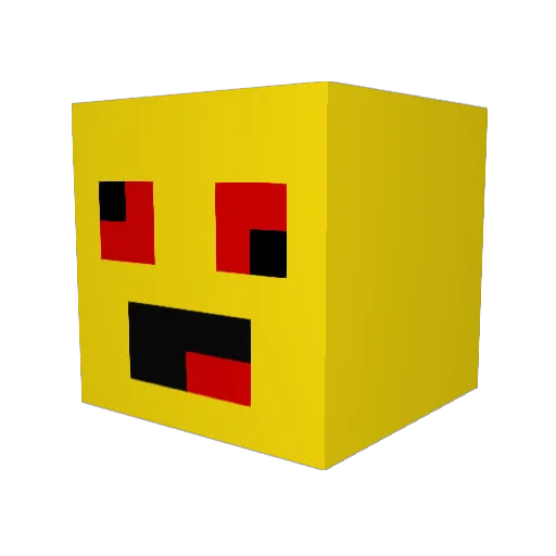 Dangelo Minecraft avatar head, 3D render