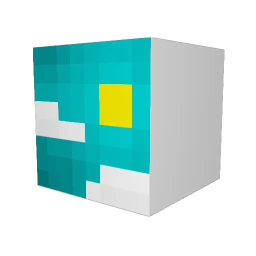 DangerAMG Minecraft avatar head, 3D render