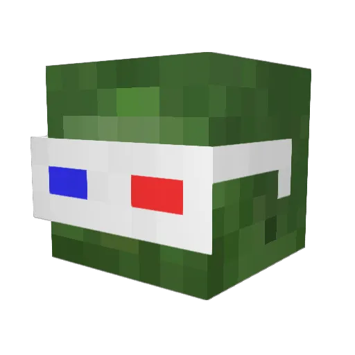 DangerAspect Minecraft avatar head, 3D render
