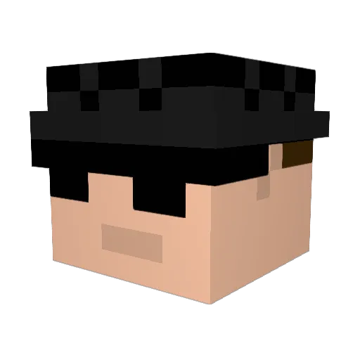DangerCroc Minecraft avatar head, 3D render