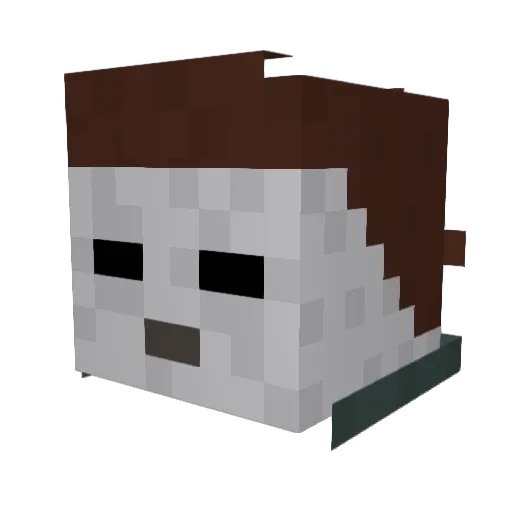 DangerCustard Minecraft avatar head, 3D render