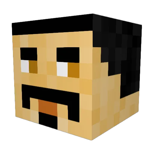 DangerDivers Minecraft avatar head, 3D render