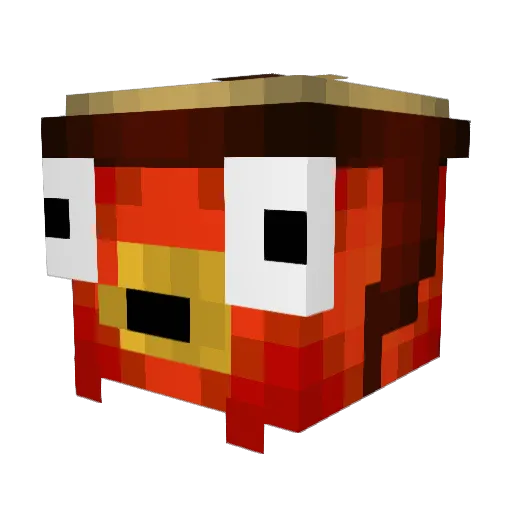 DangerJJ Minecraft avatar head, 3D render