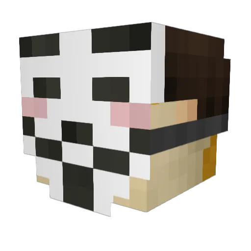 DangerMario Minecraft avatar head, 3D render