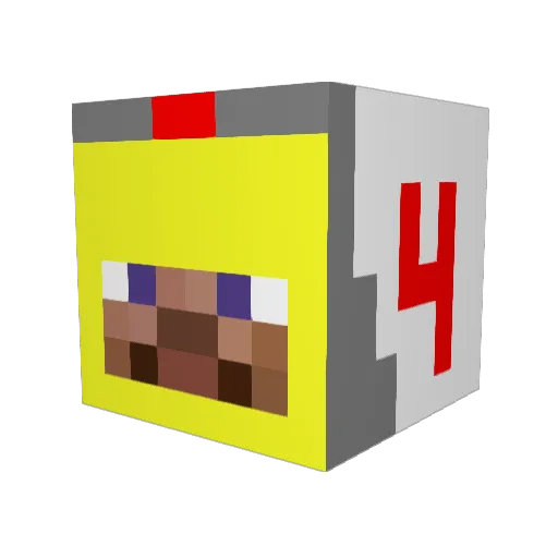 DangerMouse16 Minecraft avatar head, 3D render