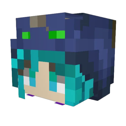 Minecraft-Avatar von DangerPup4536: Kopf als 3D-Render