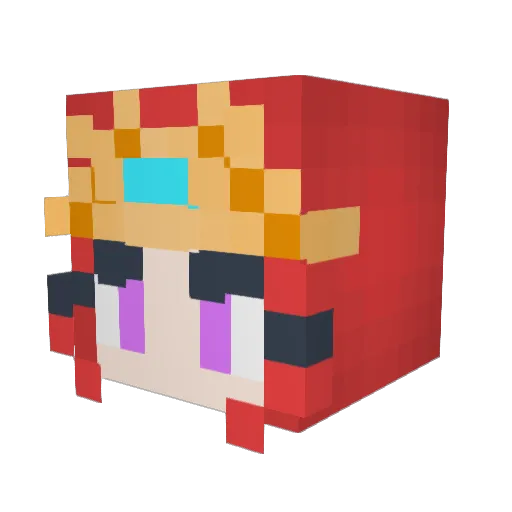 DangerRachel Minecraft avatar head, 3D render