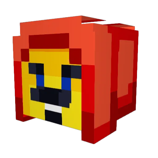 DangerXcom Minecraft avatar head, 3D render