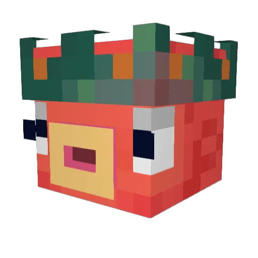 Dangerfish10 Minecraft avatar head, 3D render
