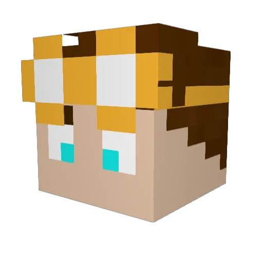 DangerousBob Minecraft avatar head, 3D render