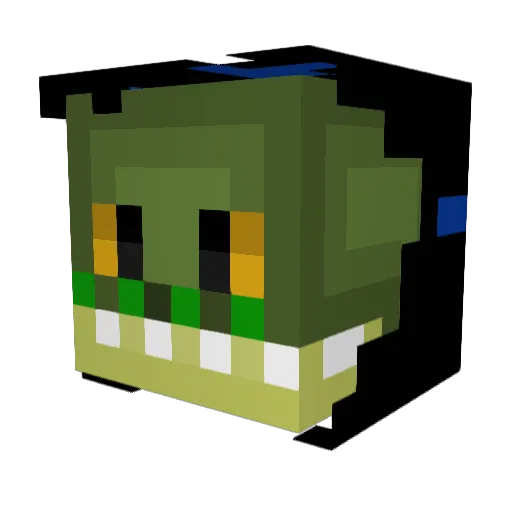DangerousDamon5 Minecraft avatar head, 3D render