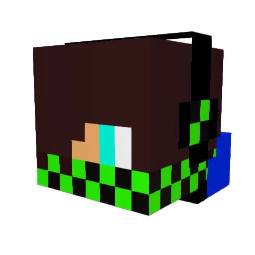DangerousMorlock Minecraft avatar head, 3D render