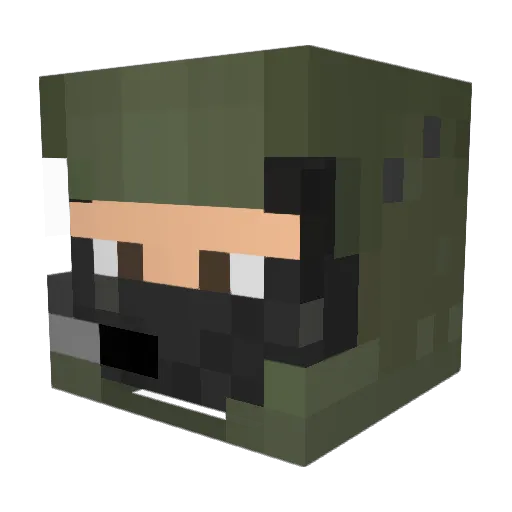 Dangerouskid23 Minecraft avatar head, 3D render