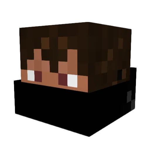 Dangiyu Minecraft avatar head, 3D render