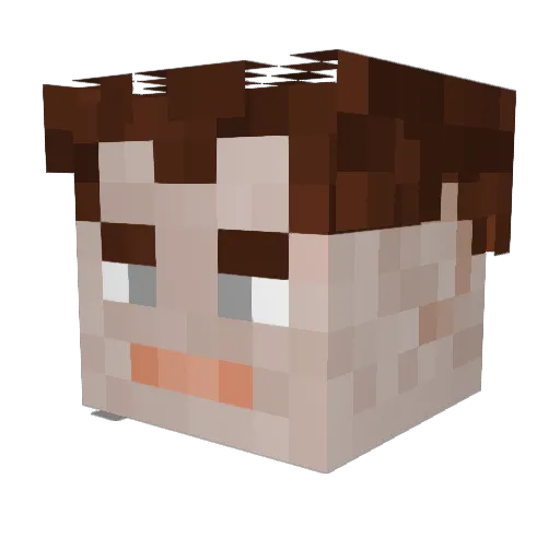 DangleLeggies Minecraft avatar head, 3D render