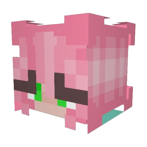 Danglebary Minecraft avatar head, 3D render