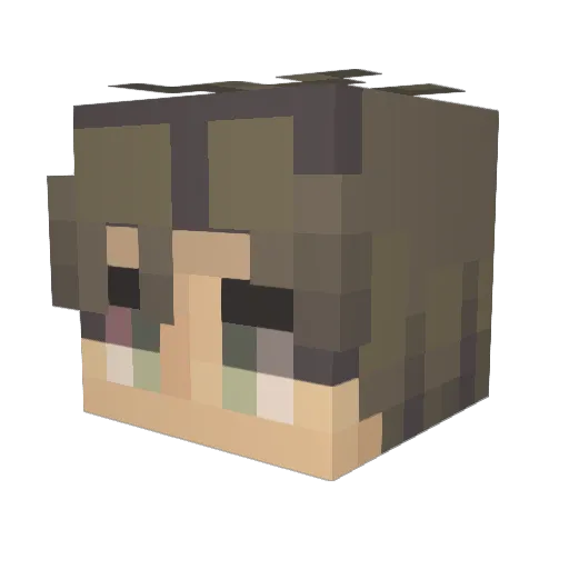 Dangleropa Minecraft avatar head, 3D render