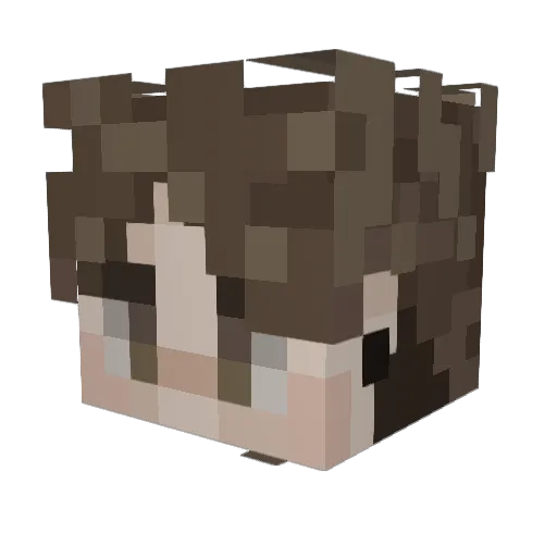 DangoFlare Minecraft avatar head, 3D render