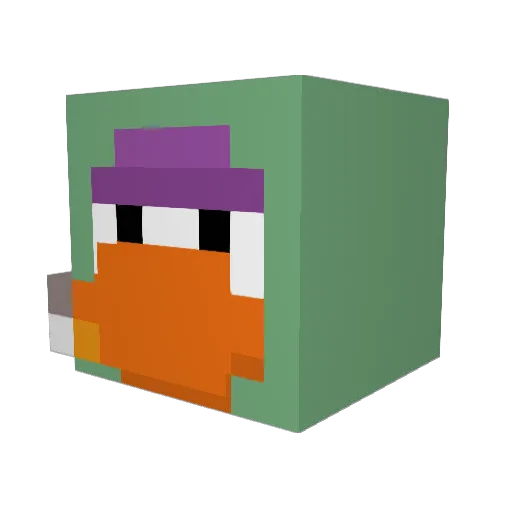 DangoTango Minecraft avatar head, 3D render