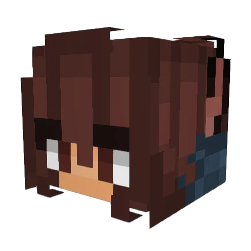 Danhx Minecraft avatar head, 3D render