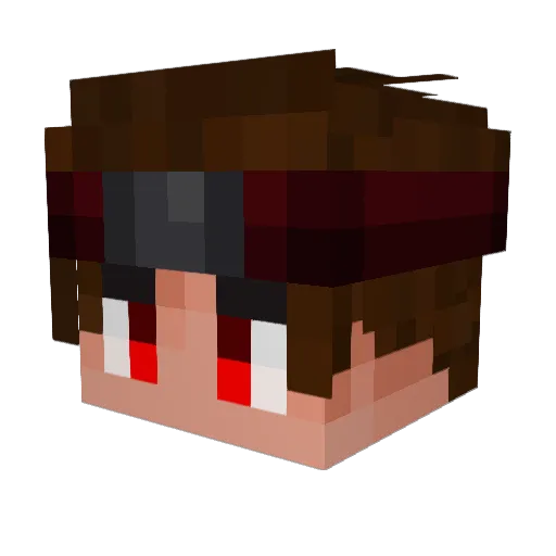 Dani075 Minecraft avatar head, 3D render