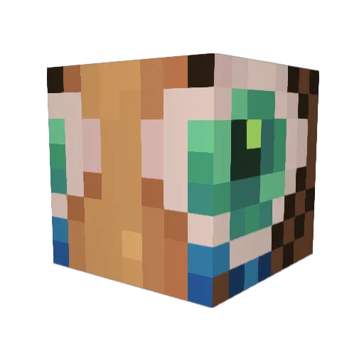 DaniBloviator Minecraft avatar head, 3D render