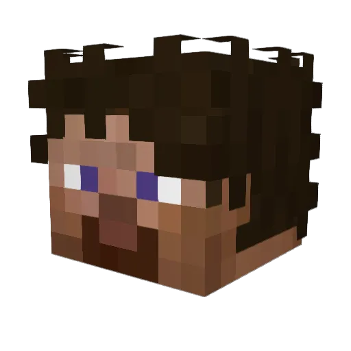 DaniCR2001 Minecraft avatar head, 3D render
