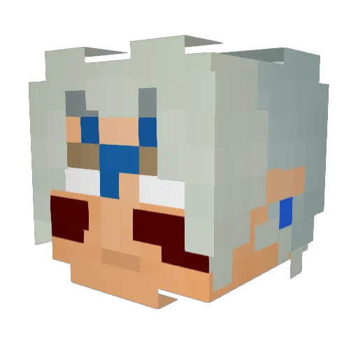 DaniDani205 Minecraft avatar head, 3D render