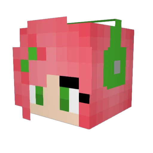 DaniDawnX Minecraft avatar head, 3D render