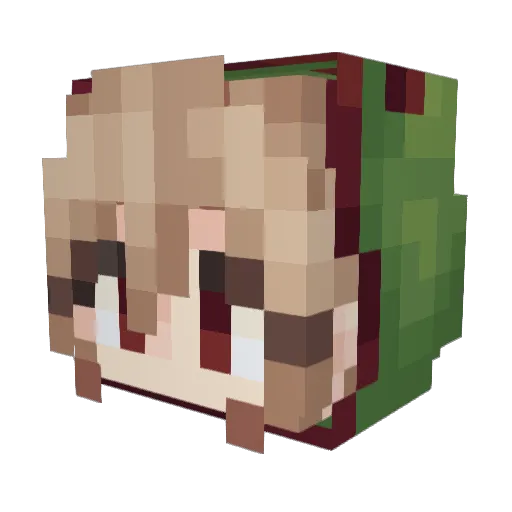DaniDevStuff Minecraft avatar head, 3D render