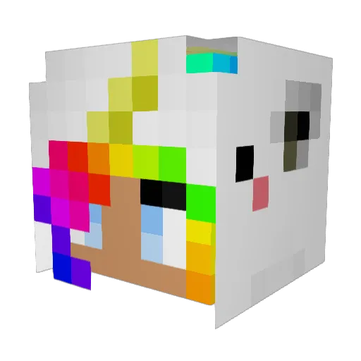 DaniDoos14 Minecraft avatar head, 3D render