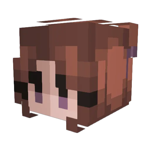 DaniElaina Minecraft avatar head, 3D render