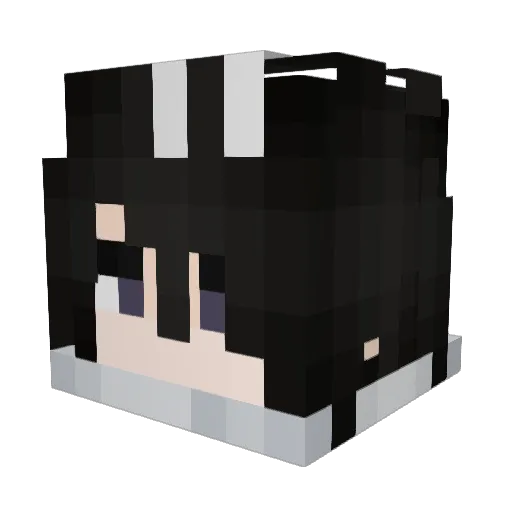 DaniFS Minecraft avatar head, 3D render