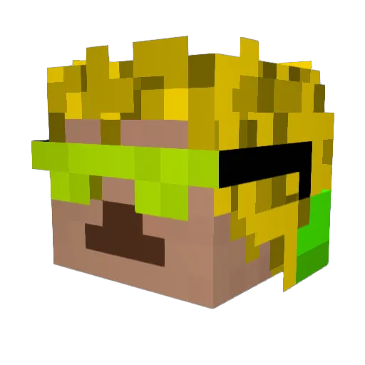 DaniForDani Minecraft avatar head, 3D render