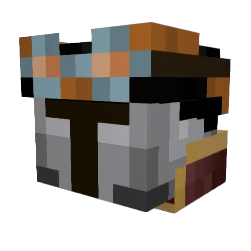 DaniKrole13 Minecraft avatar head, 3D render