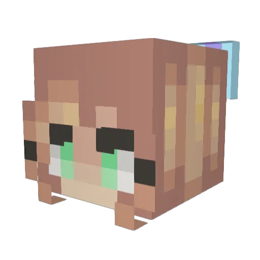 DaniKrutz Minecraft avatar head, 3D render