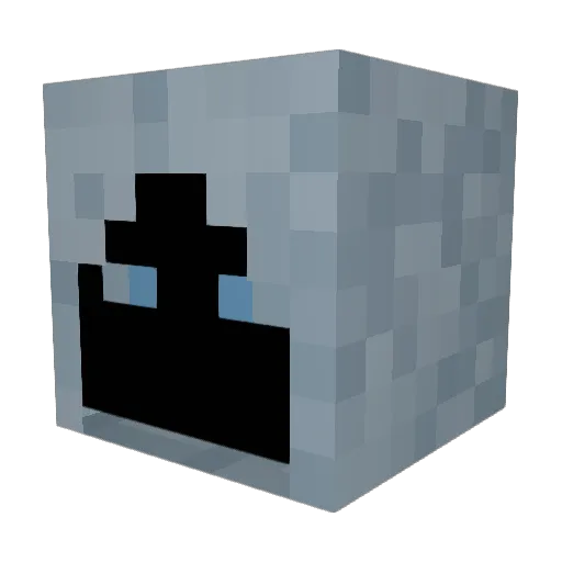 DaniMeat Minecraft avatar head, 3D render