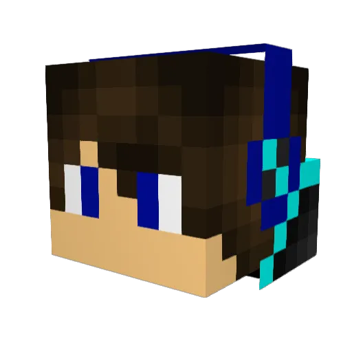 DaniMine001 Minecraft avatar head, 3D render
