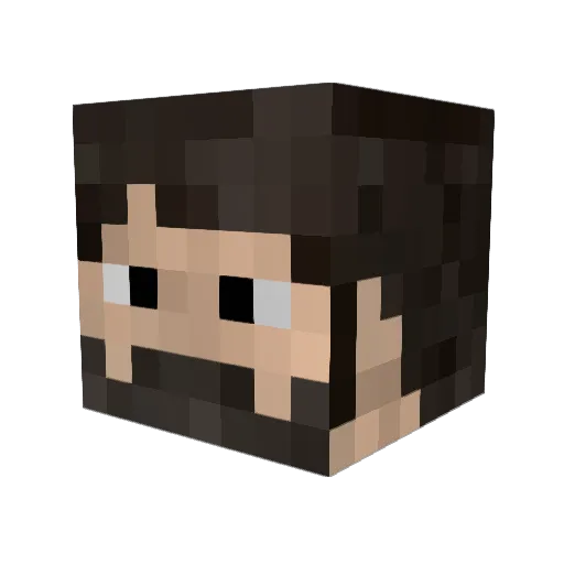 DaniMontMart Minecraft avatar head, 3D render
