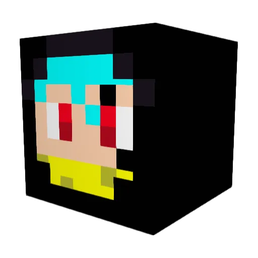 DaniNova Minecraft avatar head, 3D render