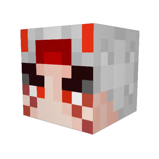 DaniPK7 Minecraft avatar head, 3D render