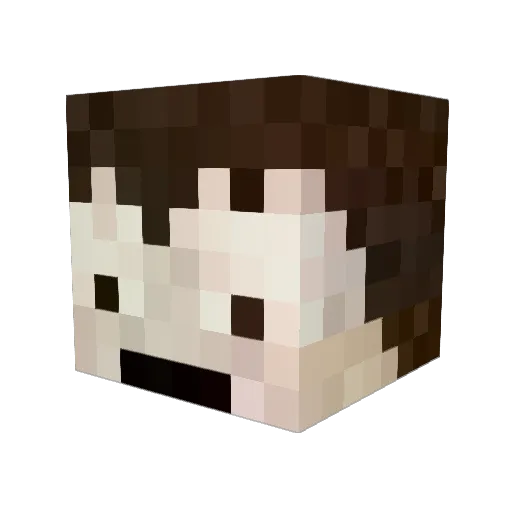 DaniPopanni Minecraft avatar head, 3D render