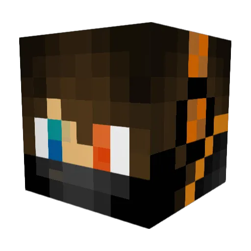 DaniStart Minecraft avatar head, 3D render