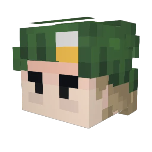 DaniTheGranny Minecraft avatar head, 3D render