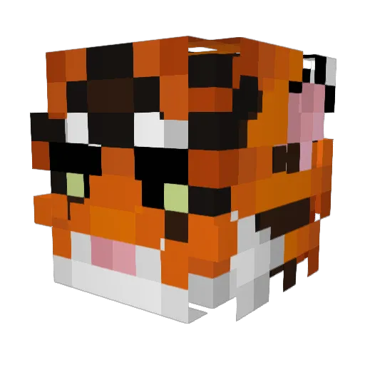 DaniTiger_ Minecraft avatar head, 3D render
