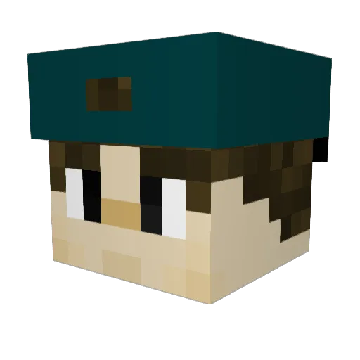 DaniZeu Minecraft avatar head, 3D render